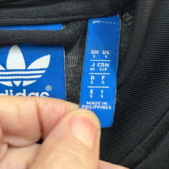 Adidas Men’s Essential Tricot Track Jacket Black White Size Small - Picture 4 of 4